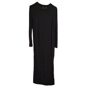 Pencey Standard Tshirt Dress Long Black Distressed Hem Womens